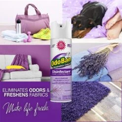 OdoBan Disinfectant Fabric & Air Freshener Lavender Spray, 14.6-oz Bottle 11 OdoBan Disinfectant Fabric & Air Freshener Lavender Spray, 14.6-oz Bottle -Dog Supplies 272073 PT3. AC SS1800 V1639693673