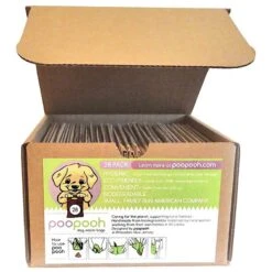 Poopooh Biodegradable Dog Waste Bags & Bag Carrier Clip