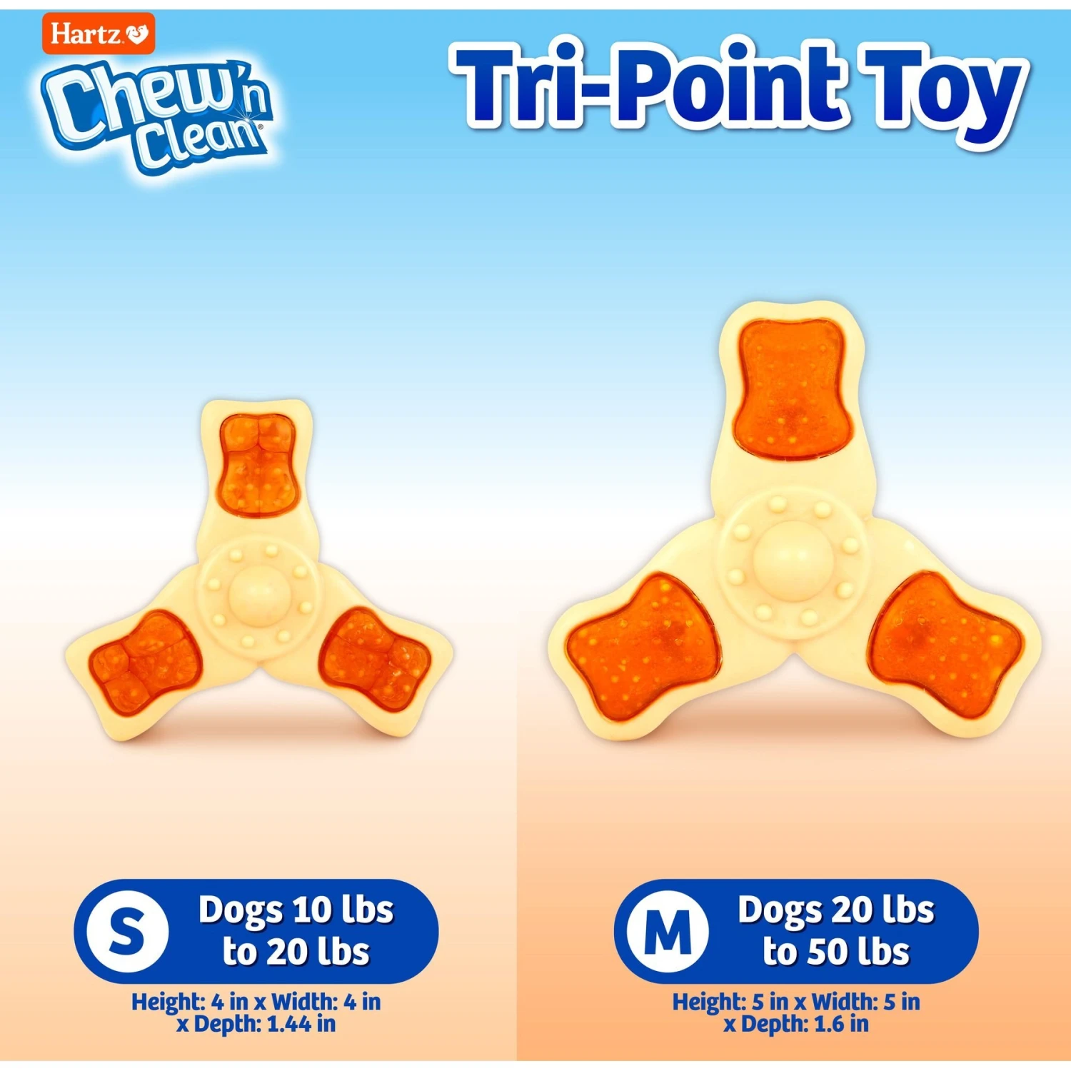 Hartz Chew 'n Clean Chew Chicken Flavored Tri-Point Dog Treat & Chew Toy 5 Hartz Chew 'n Clean Chew Chicken Flavored Tri-Point Dog Treat & Chew Toy - Image 3