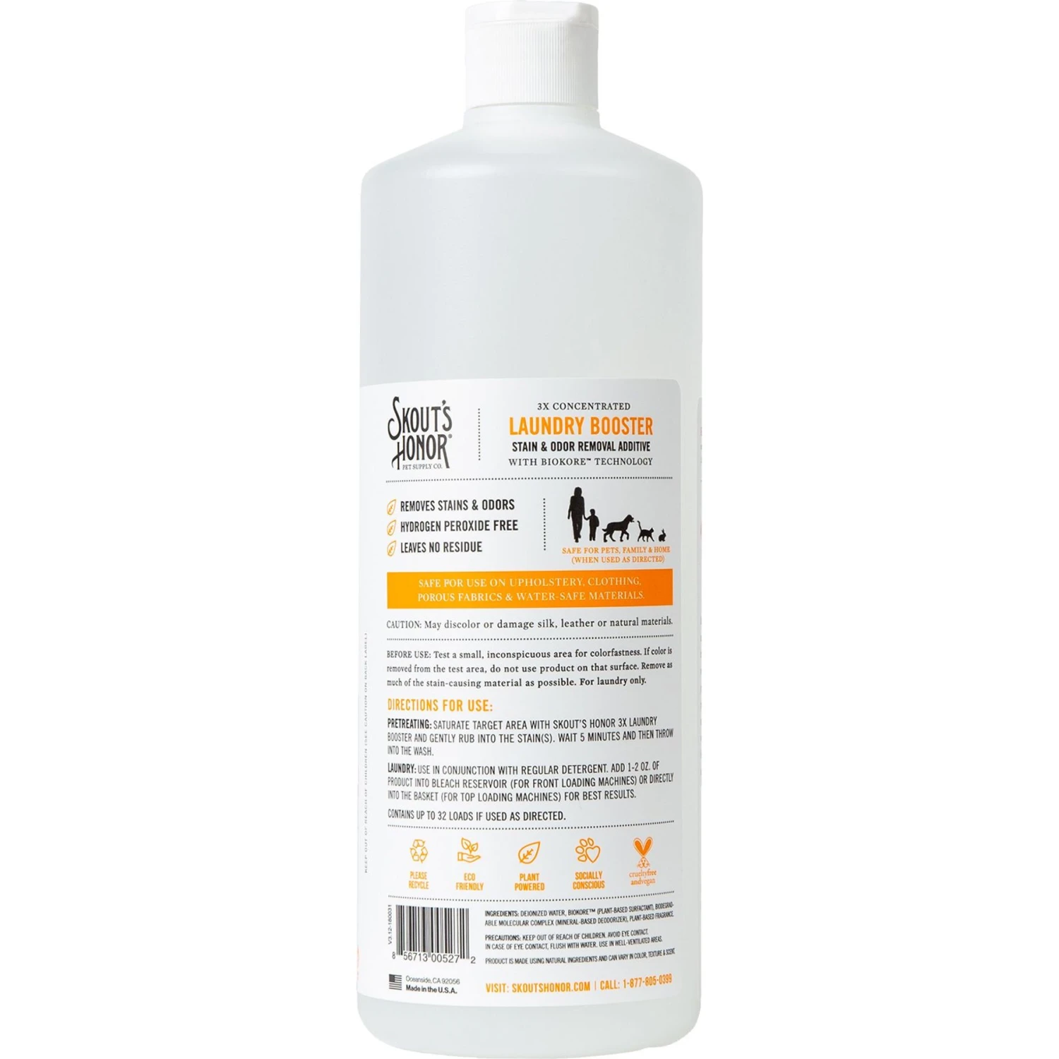 Skout's Honor Laundry Booster Stain & Odor Removal Additive, 32-oz Bottle & Skout's Honor Professional Strength Odor Eliminator 5 Skout's Honor Laundry Booster Stain & Odor Removal Additive, 32-oz Bottle & Skout's Honor Professional Strength Odor Eliminator - Image 3