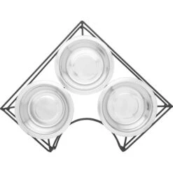 Frisco Multi Pet Feeding Corner 3-Bowls Stainless Steel Dog & Cat Bowl -Dog Supplies 277561 PT4. AC SS1800 V1627935444