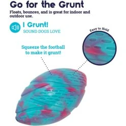 Petstages Grunt N Punt Football Dog Toy, Blue & Pink 10 Petstages Grunt N Punt Football Dog Toy, Blue & Pink -Dog Supplies 280174 PT1. AC SS1800 V1636514536