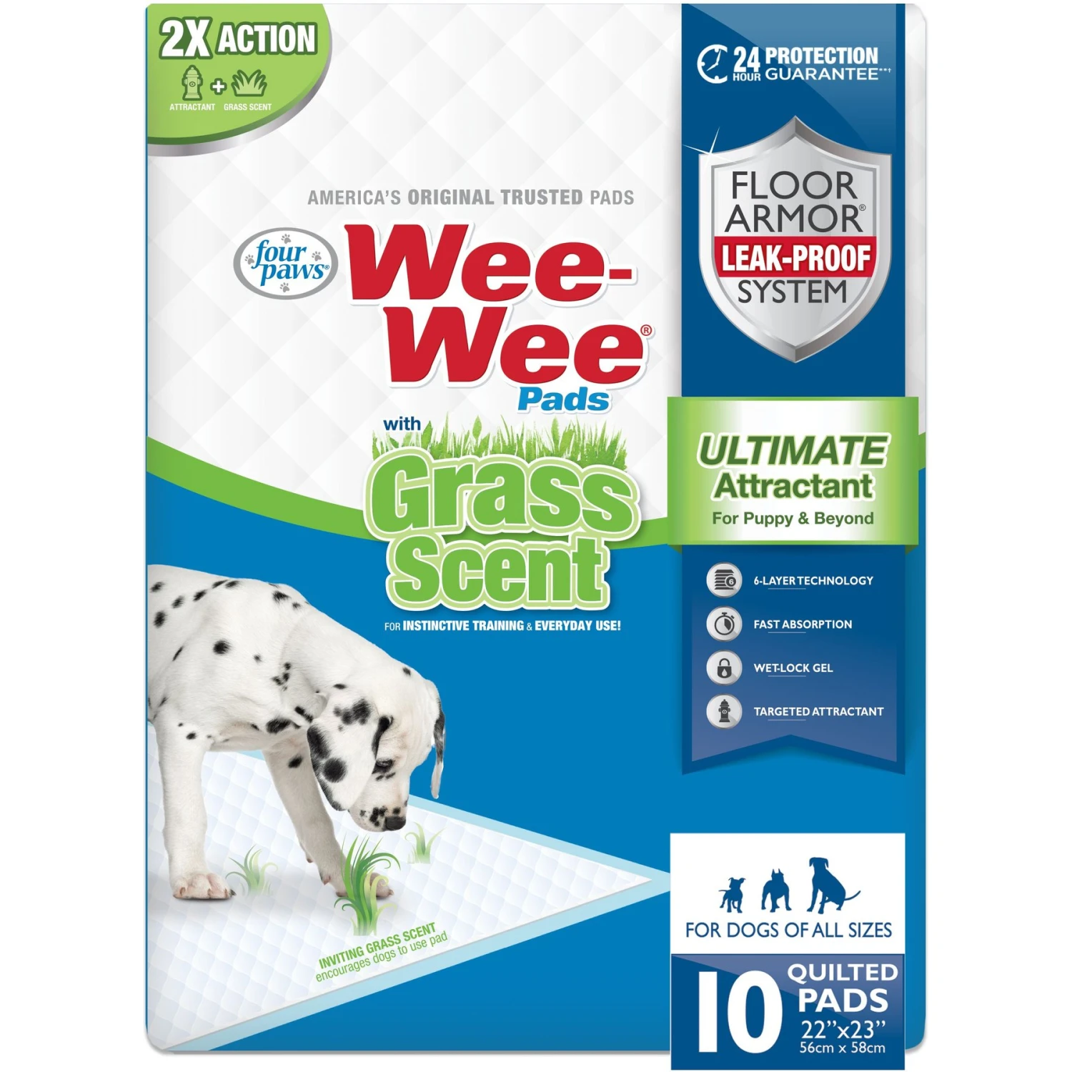 Four Paws Wee-Wee Ultimate Attractant Dog Pee Pads With Grass Scent 3 Four Paws Wee-Wee Ultimate Attractant Dog Pee Pads With Grass Scent