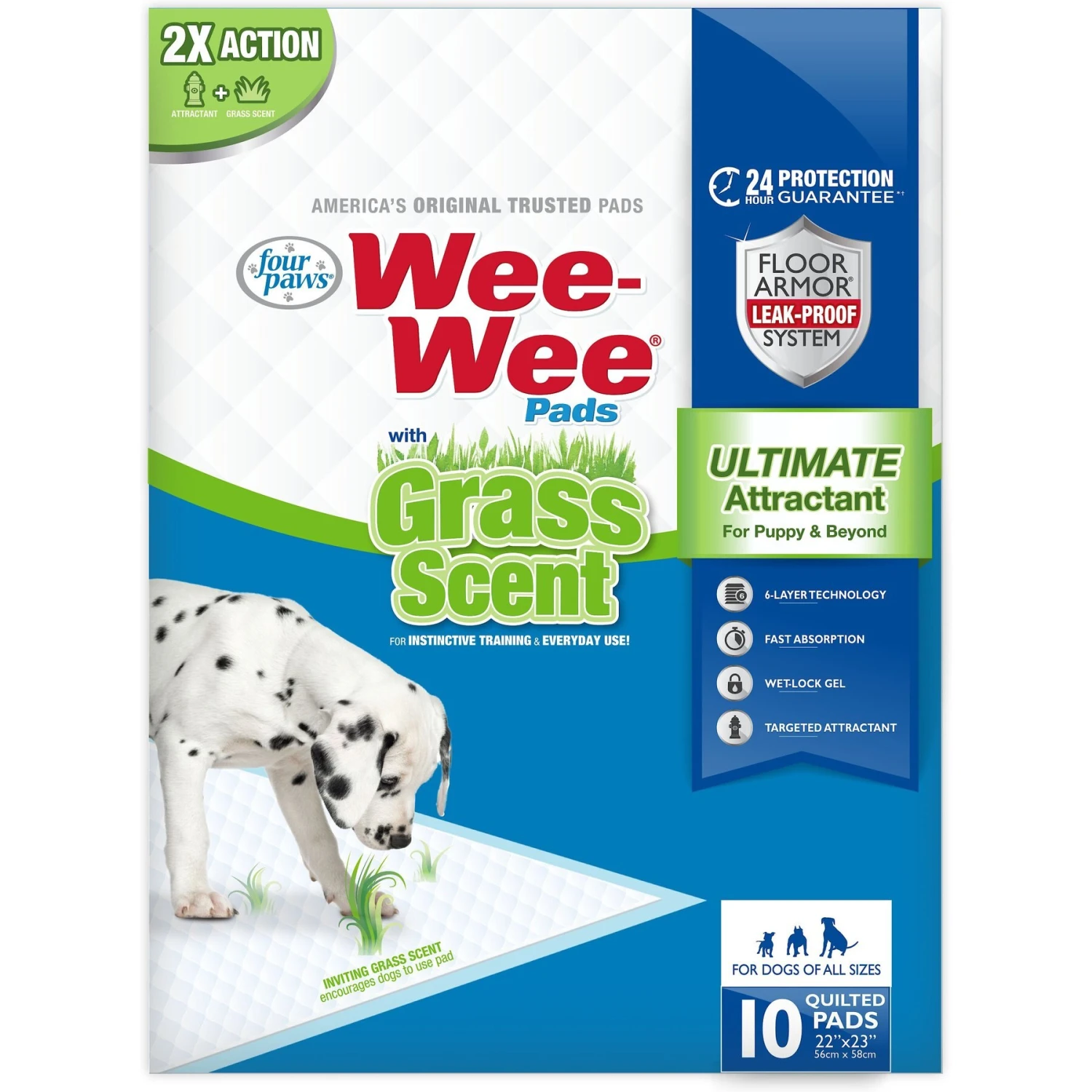 Four Paws Wee-Wee Ultimate Attractant Dog Pee Pads With Grass Scent 9 Four Paws Wee-Wee Ultimate Attractant Dog Pee Pads With Grass Scent - Image 7