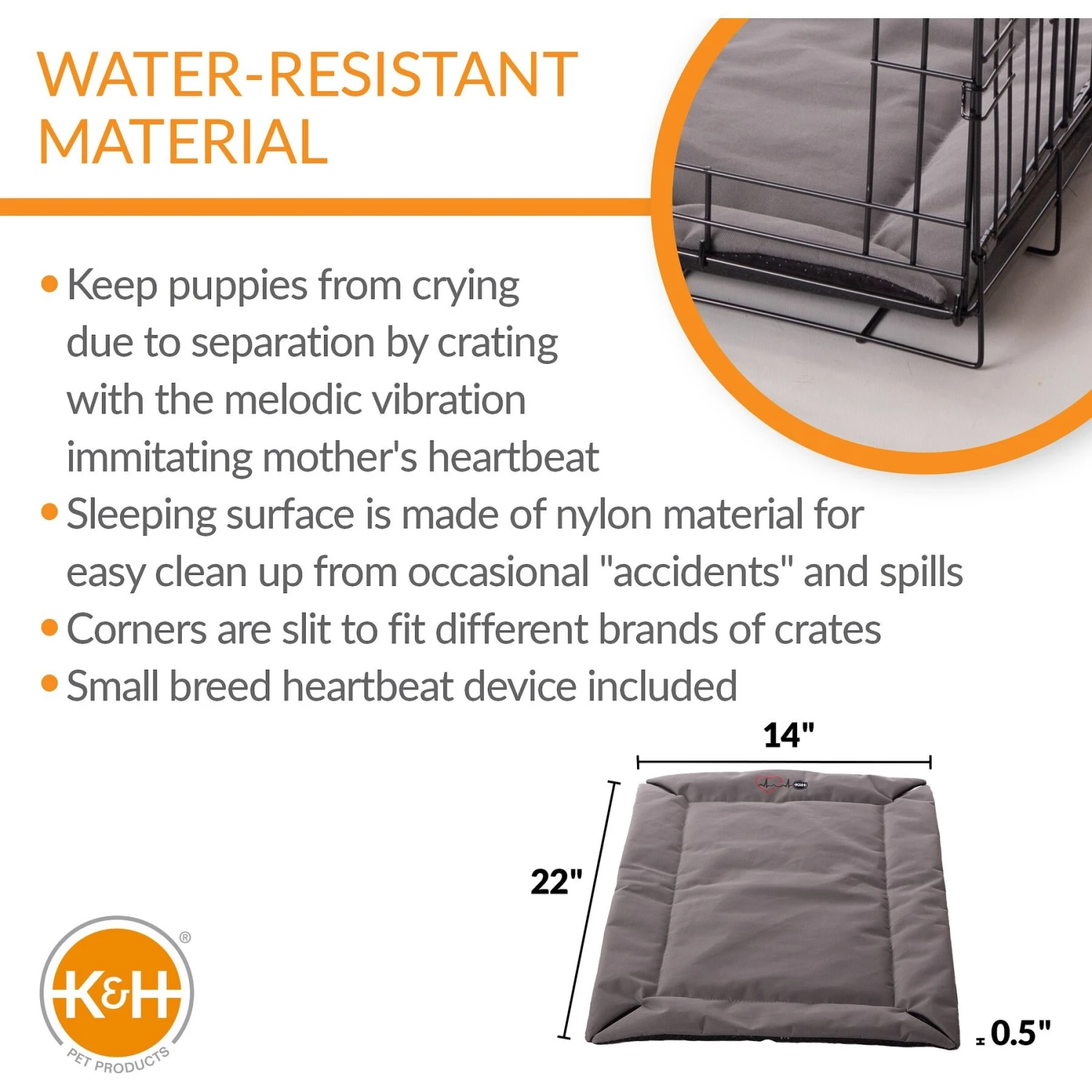 K&H Pet Products Mother's Heartbeat Puppy Crate Pad 4 K&H Pet Products Mother's Heartbeat Puppy Crate Pad - Image 2