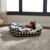 Frisco Buffalo Check Cuddler Pet Bed & Gift Set, Black & White 1 Frisco Buffalo Check Cuddler Pet Bed & Gift Set, Black & White -Dog Supplies 299397 MAIN. AC SS1800 V1639093641
