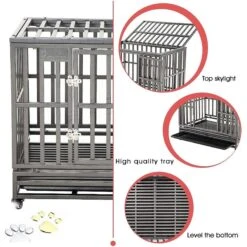 SMONTER Heavy Duty Strong Metal I Shape Dog Crate -Dog Supplies 300219 PT4. AC SS1800 V1622122935