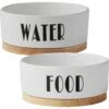 Frisco Ceramic Water Dog & Cat Bowl With Wood Base & Frisco Ceramic Food Dog & Cat Bowl With Wood Base -Dog Supplies 302424 MAIN. AC SS1800 V1623063765