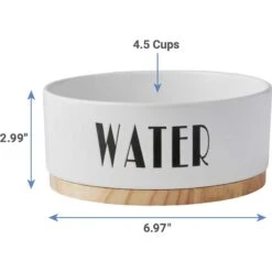 Frisco Ceramic Water Dog & Cat Bowl With Wood Base & Frisco Ceramic Food Dog & Cat Bowl With Wood Base 12 Frisco Ceramic Water Dog & Cat Bowl With Wood Base & Frisco Ceramic Food Dog & Cat Bowl With Wood Base -Dog Supplies 302424 PT2. AC SS1800 V1623079647