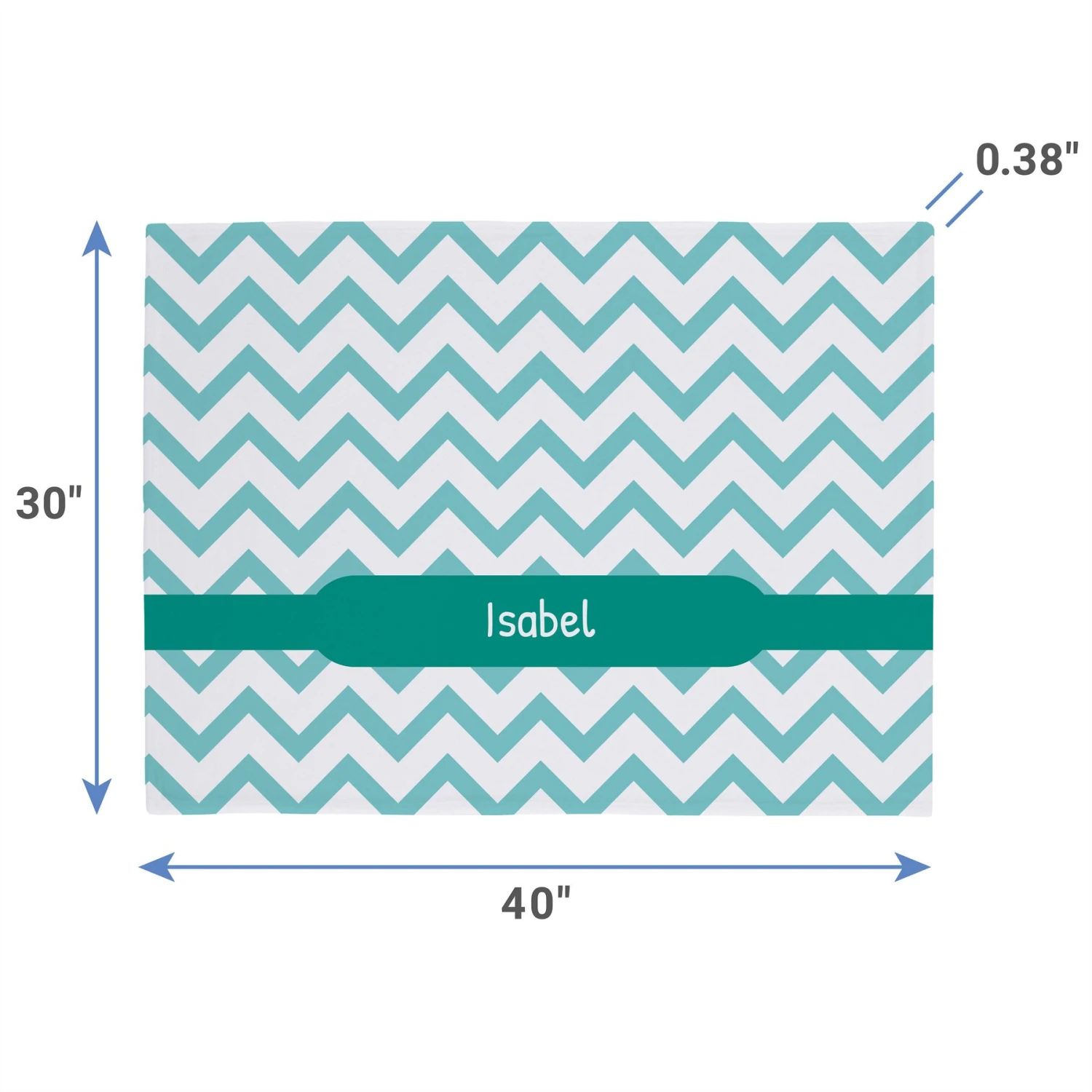 Frisco Personalized Subtle Chevron Soft Fleece Cat & Dog Blanket, 30" X 40" 4 Frisco Personalized Subtle Chevron Soft Fleece Cat & Dog Blanket, 30" X 40" - Image 2