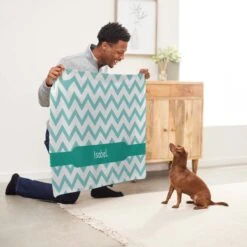 Frisco Personalized Subtle Chevron Soft Fleece Cat & Dog Blanket, 30" X 40" 13 Frisco Personalized Subtle Chevron Soft Fleece Cat & Dog Blanket, 30" X 40" -Dog Supplies 304003 PT5. AC SS1800 V1637610297