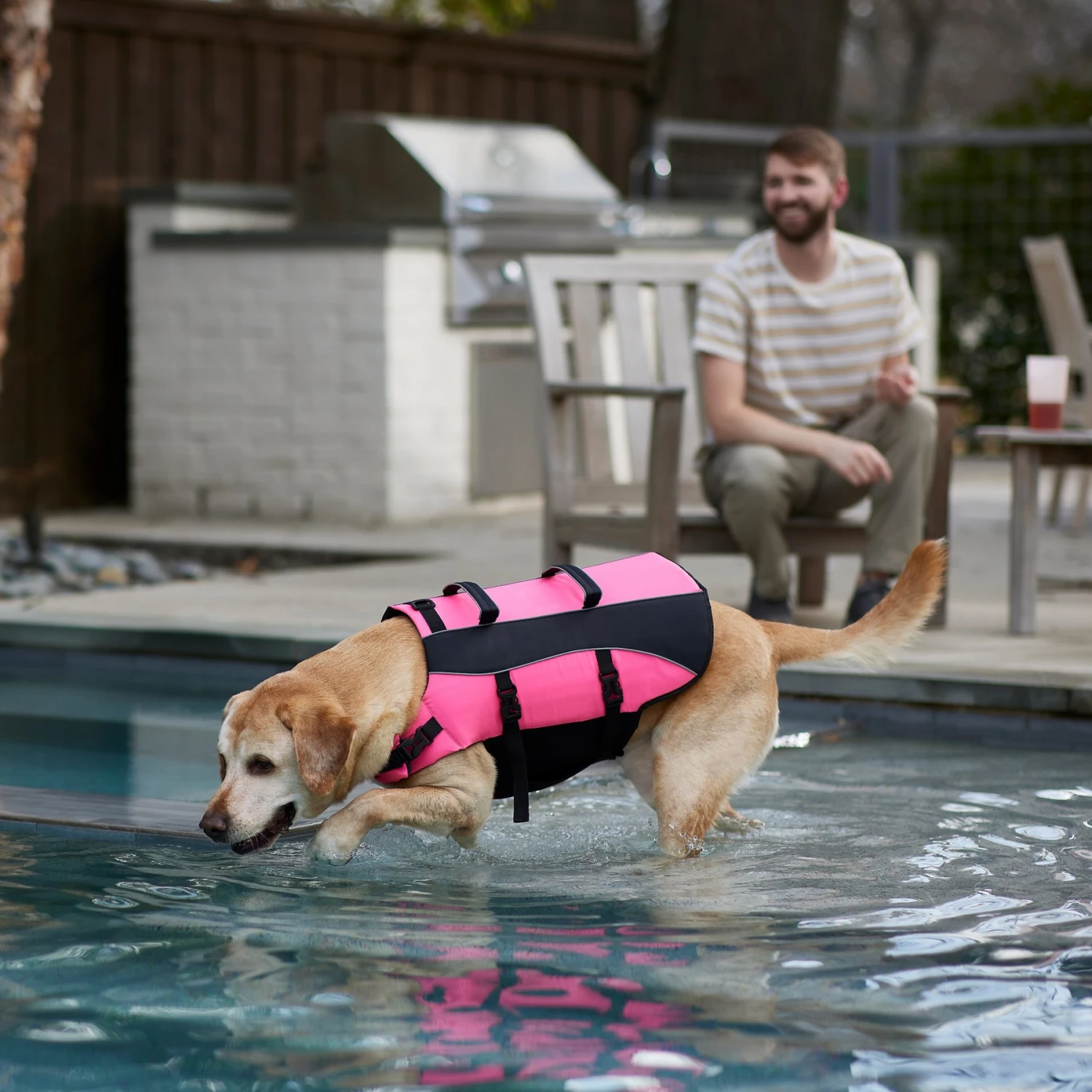Frisco Ripstop Dog Life Jacket, Pink 11 Frisco Ripstop Dog Life Jacket, Pink - Image 9