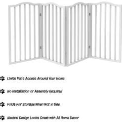 Pet Adobe 4-Panel Freestanding Dog & Cat Gate -Dog Supplies 314947 PT2. AC SS1800 V1626394321