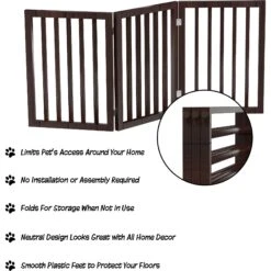 Pet Adobe Accordian Style 3-Panel Dog & Cat Gate -Dog Supplies 314955 PT2. AC SS1800 V1626390991