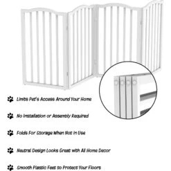 Pet Adobe Scallop Top Freestanding Dog & Cat Gate -Dog Supplies 314959 PT2. AC SS1800 V1626398199