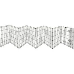 Pet Adobe 8-Panel Folding Metal Dog & Cat Playpen -Dog Supplies 315023 PT7. AC SS1800 V1626387447