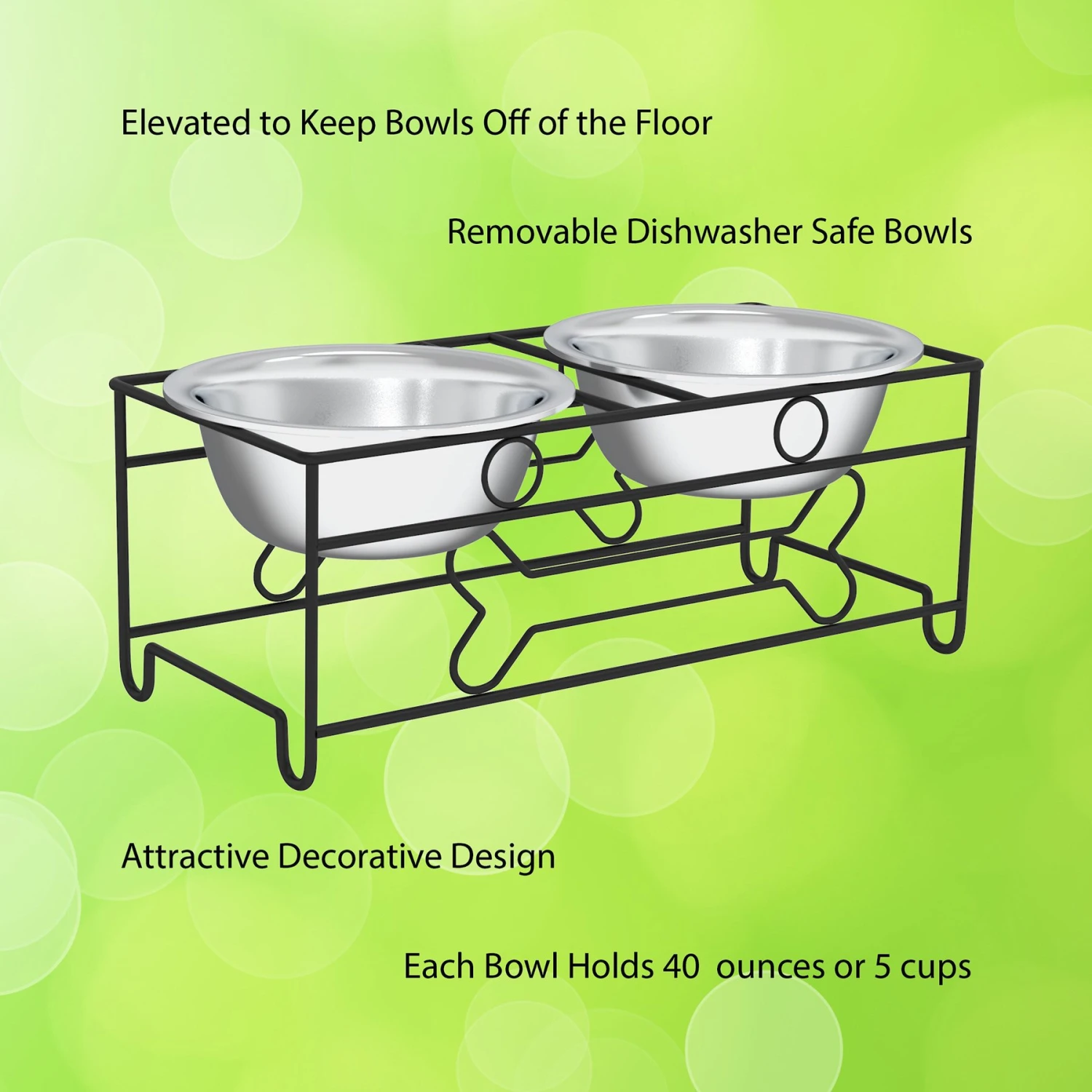 Pet Adobe Modern Double Elevated Dog Bowl 5 Pet Adobe Modern Double Elevated Dog Bowl - Image 3