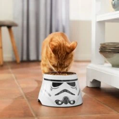 STAR WARS STORMTROOPER Melamine Elevated Stainless Steel Dog & Cat Bowl, 1.5 Cup -Dog Supplies 315280 PT3. AC SS1800 V1647282625