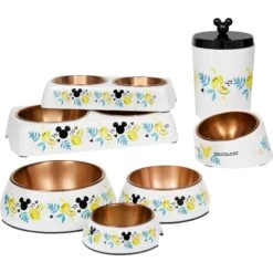 Disney Mickey Mouse Lemon Melamine Stainless Steel Dog & Cat Bowl -Dog Supplies 315295 PT8. AC SS1800 V1647288911