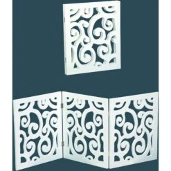 Etna Wooden Scroll Design Dog Gate