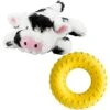 Frisco Cow Plush Squeaky Dog Toy & Playology Scented Dual Layer Ring Dog Toy -Dog Supplies 319488 MAIN. AC SS1800 V1630618575