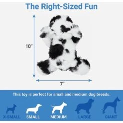 Frisco Cow Plush Squeaky Dog Toy & Playology Scented Dual Layer Ring Dog Toy -Dog Supplies 319488 PT2. AC SS1800 V1630623994
