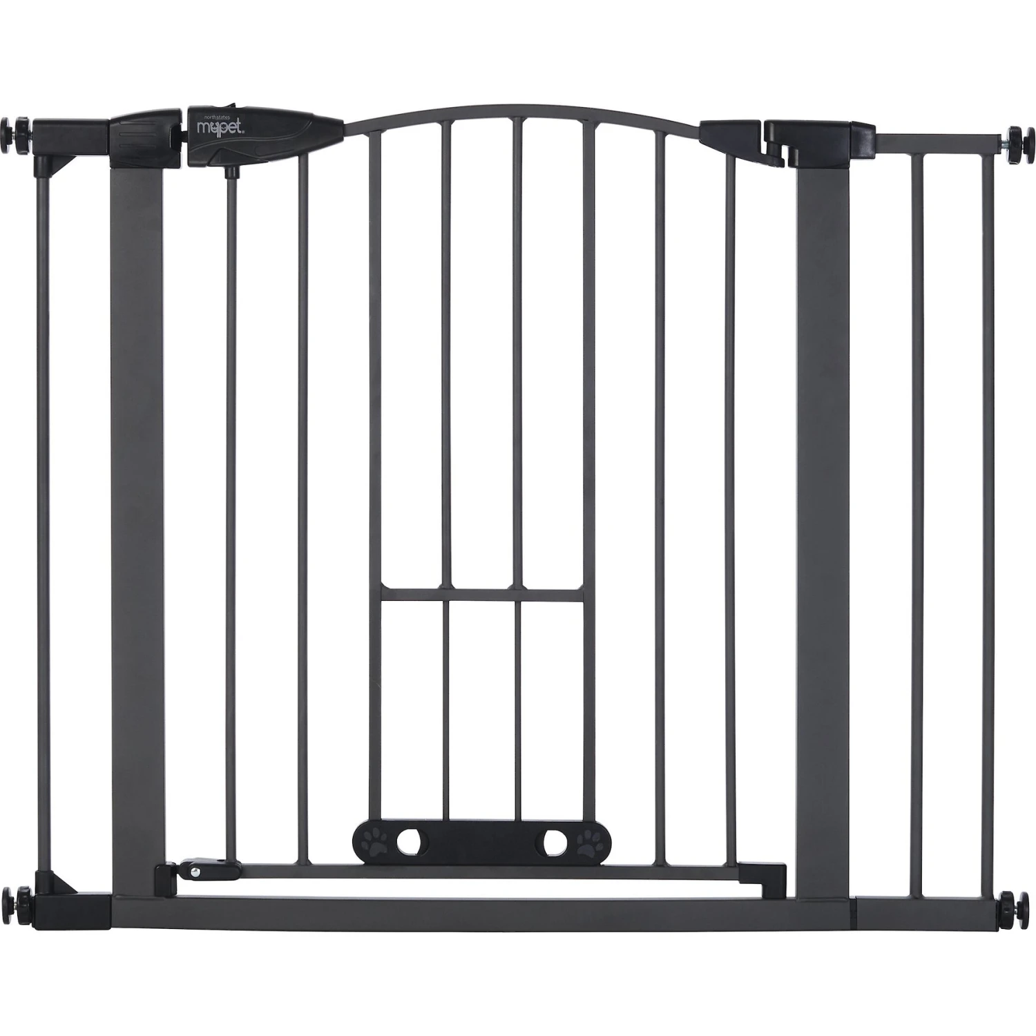 MyPet Wide Deco EasyPass Pet Gate, 30" High - Graphite 4 MyPet Wide Deco EasyPass Pet Gate, 30" High - Graphite - Image 2