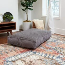 Happy Hounds Bailey Removable Cover Rectangle Pillow Dog Bed, Gray -Dog Supplies 328578 PT4. AC SS1800 V1631159494