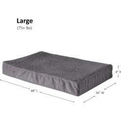 Happy Hounds Otis Orthopedic Pillow Dog Bed With Removable Cover, Gray -Dog Supplies 328585 PT7. AC SS1800 V1700690060