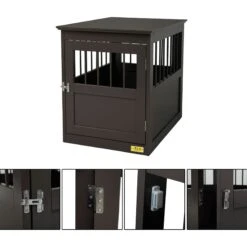 Coziwow By Jaxpety Single Door Furniture Style Wooden Dog Crate & End Table, Brown 15 Coziwow By Jaxpety Single Door Furniture Style Wooden Dog Crate & End Table, Brown -Dog Supplies 330960 PT4. AC SS1800 V1669919784