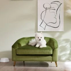 Frisco Elevated Curved Dog & Cat Sofa Bed With Removable Cover