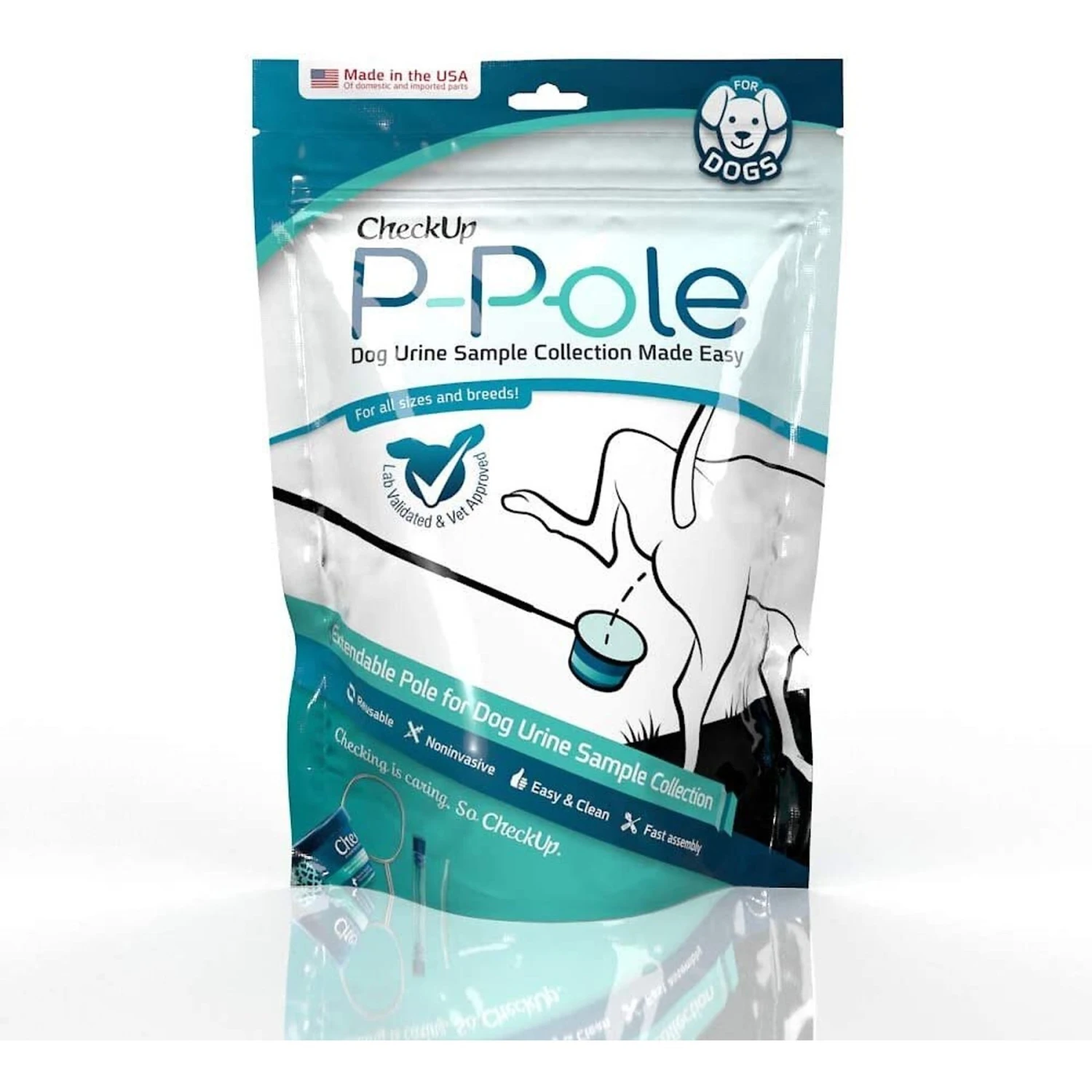 CheckUp P-Pole Telescopic Pole, Cups, Pipettes & Vials Dog Urine Collection Pack 4 CheckUp P-Pole Telescopic Pole, Cups, Pipettes & Vials Dog Urine Collection Pack - Image 2