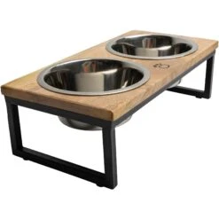GF Pet Wood & Metal Cat & Dog Feeder -Dog Supplies 342100 PT2. AC SS1800 V1635294427