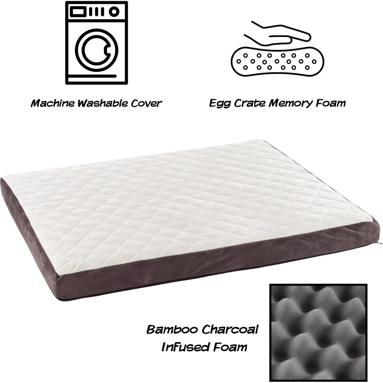 Pet Adobe Bamboo Charcoal-Infused Foam Covered Dog Bed 5 Pet Adobe Bamboo Charcoal-Infused Foam Covered Dog Bed - Image 3