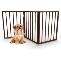 Pet Adobe Freestanding Wooden Folding Dog Gate -Dog Supplies 345108 PT6. AC SS1800 V1637280828