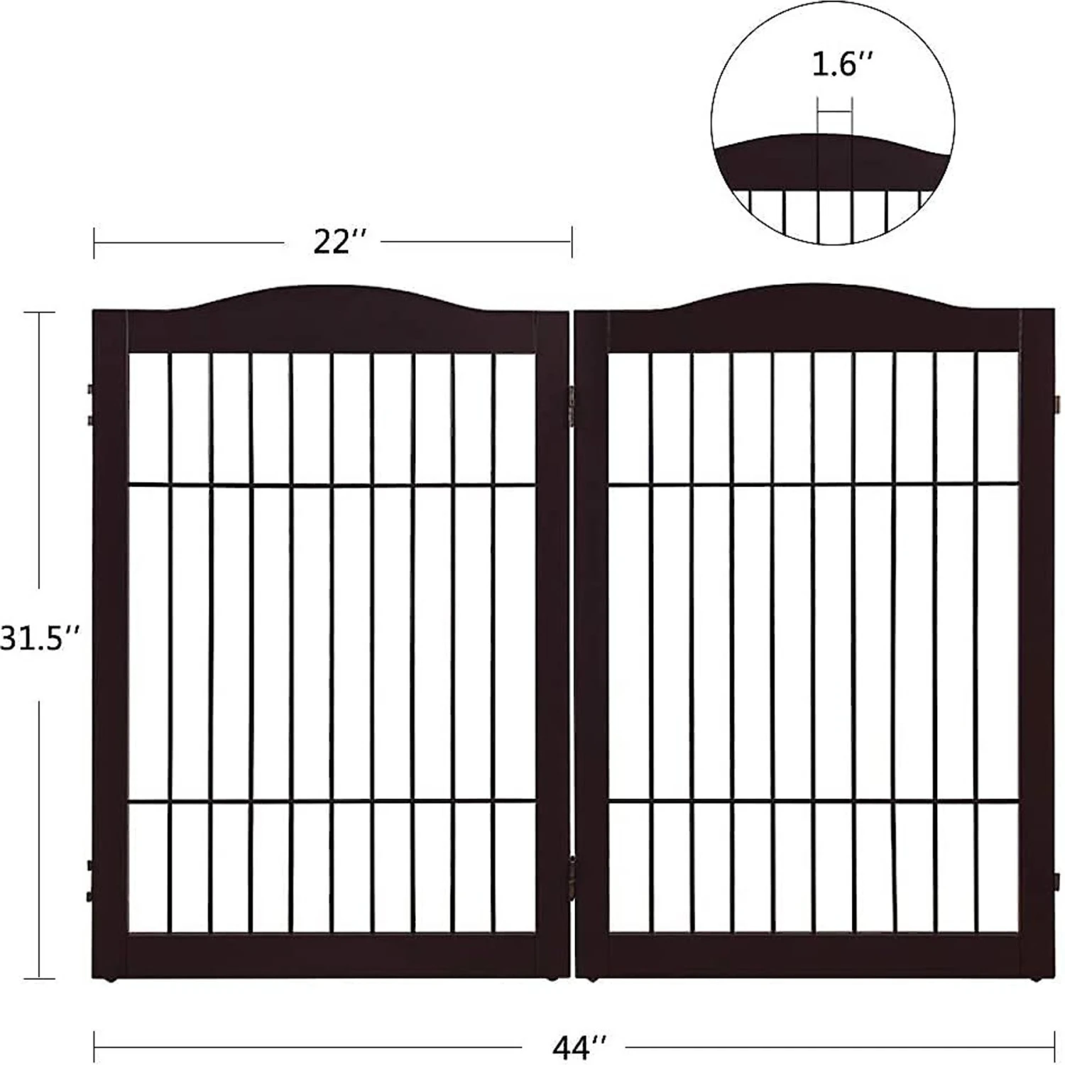 Unipaws Pet Gate Playpen 2-Panel Extension Kit 4 Unipaws Pet Gate Playpen 2-Panel Extension Kit - Image 2