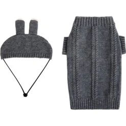 Frisco Bunny Hooded Dog & Cat Sweater -Dog Supplies 353571 PT4. AC SS1800 V1659727099