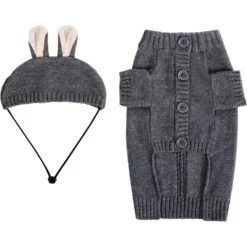 Frisco Bunny Hooded Dog & Cat Sweater -Dog Supplies 353571 PT5. AC SS1800 V1659727074