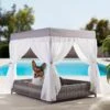 Frisco Outdoor Wicker Canopy Dog Bed -Dog Supplies 356071 MAIN. AC SS1800 V1657657125
