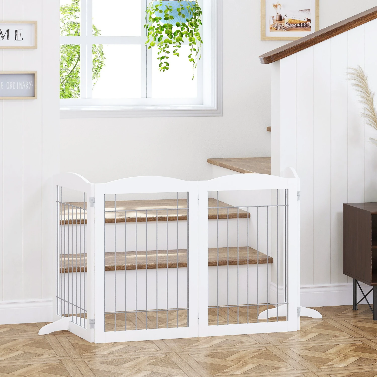 Spirich Freestanding Black Wire Dog Gate 5 Spirich Freestanding Black Wire Dog Gate - Image 3