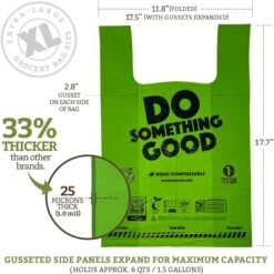 Doggy Do Good Certified Home Compostable X-Large Premium Dog & Cat Waste Bags - Handle Bags On A Roll -Dog Supplies 361428 PT3. AC SS1800 V1703697433