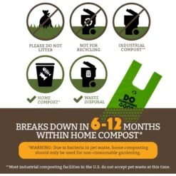 Doggy Do Good Certified Home Compostable Premium Dog & Cat Waste Bags, Small Handle Bags - On Rolls -Dog Supplies 361431 PT4. AC SS1800 V1703697620