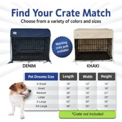 Pet Dreams Double Door Dog Crate Cover -Dog Supplies 362682 PT5. AC SS1800 V1684885633