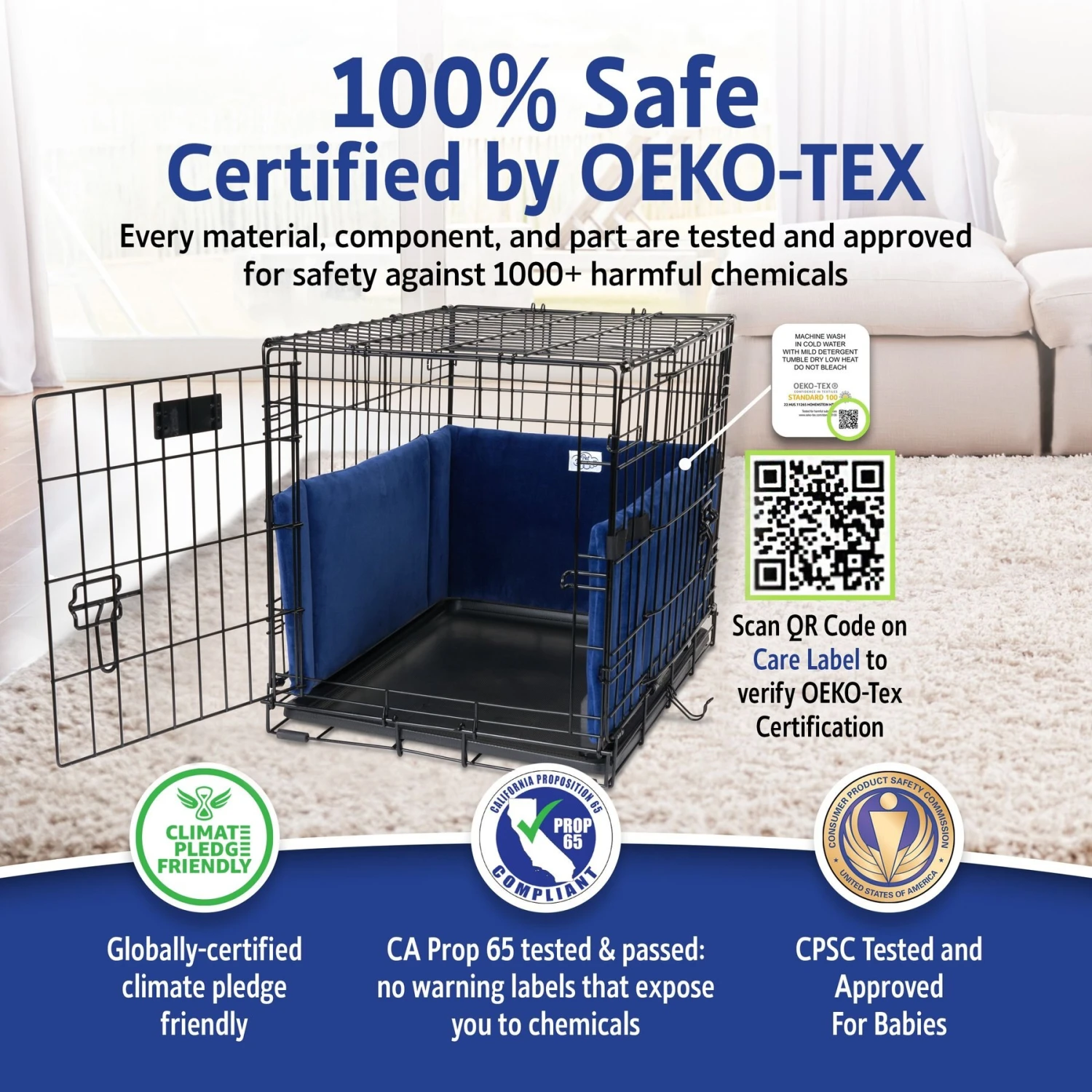 Pet Dreams Luxe Velour Dog Crate Bumper 5 Pet Dreams Luxe Velour Dog Crate Bumper - Image 3