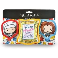 Fetch For Pets Friends V-Day "Better Together" Canvas Squeaky Dog Toy, 3 Count