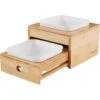 Frisco Elevated Non-Skid Bamboo Melamine Bowl Double Diner With Bamboo Stand -Dog Supplies 363385 MAIN. AC SS1800 V1657657267
