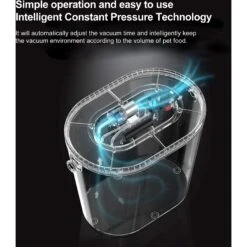 Pawshelf Vacuum Dog & Cat Food Storage Container, White, Medium -Dog Supplies 364533 PT2. AC SS1800 V1646694998