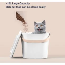 Pawshelf Vacuum Dog & Cat Food Storage Container, White, Medium -Dog Supplies 364533 PT5. AC SS1800 V1646696863