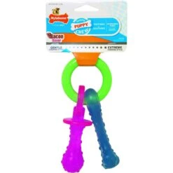 ARM & HAMMER PRODUCTS Tartar Control Vanilla-Ginger Flavored Enzymatic Puppy Dental Training Kit & Nylabone Puppy Pacifier Teething Toy Chew Teething Pacifier Bacon -Dog Supplies 365506 PT5. AC SS1800 V1644017202