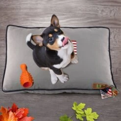 Precious Tails "Dog Bless Ameria" Orthopedic Pillow Cat & Dog Bed With Removable Cover -Dog Supplies 366573 PT3. AC SS1800 V1644380827